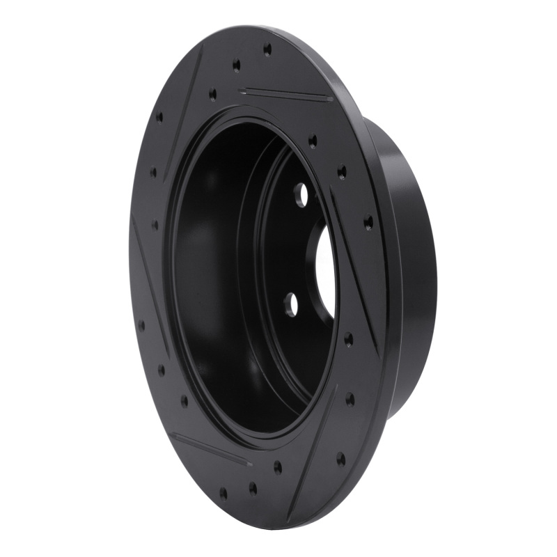 Lexus ES300H Brake Rotor (1) - Rear Right - R1 Concepts - Drilled & Slotted - Black - `12-`18